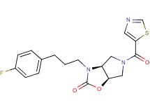 (3aS*,6aR*)-3-[3-(4-fluorophenyl)propyl]-5-(1,3-thiazol-5-ylcarbonyl)hexahydro-2H-pyrrolo[3,4-d][1,3]oxazol-2-one