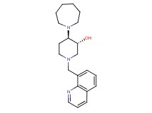 (3R*,4R*)-4-(1-azepanyl)-1-(8-quinolinylmethyl)-3-piperidinol