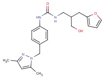 N-{4-[(3,5-dimethyl-1H-pyrazol-1-yl)methyl]phenyl}-N'-[3-(2-furyl)-2-(hydroxymethyl)propyl]urea