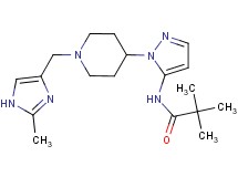 2,2-dimethyl-N-(1-{1-[(2-methyl-1H-imidazol-4-yl)methyl]-4-piperidinyl}-1H-pyrazol-5-yl)propanamide