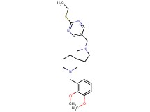 7-(2,3-dimethoxybenzyl)-2-{[2-(ethylthio)-5-pyrimidinyl]methyl}-2,7-diazaspiro[4.5]decane