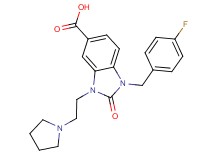 1-(4-fluorobenzyl)-2-oxo-3-(2-pyrrolidin-1-ylethyl)-2,3-dihydro-1H-benzimidazole-5-carboxylic acid