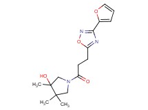 1-{3-[3-(2-furyl)-1,2,4-oxadiazol-5-yl]propanoyl}-3,4,4-trimethylpyrrolidin-3-ol