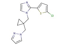 1-[(1-{[2-(5-chloro-2-thienyl)-1H-imidazol-1-yl]methyl}cyclopropyl)methyl]-1H-pyrazole