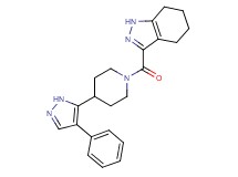 3-{[4-(4-phenyl-1H-pyrazol-5-yl)piperidin-1-yl]carbonyl}-4,5,6,7-tetrahydro-1H-indazole