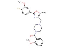 1-{[2-(4-fluoro-3-methoxyphenyl)-5-methyl-1,3-oxazol-4-yl]methyl}-4-(2-methoxybenzoyl)piperazine