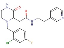 2-[1-(2-chloro-4-fluorobenzyl)-3-oxo-2-piperazinyl]-N-[2-(3-pyridinyl)ethyl]acetamide