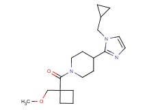 4-[1-(cyclopropylmethyl)-1H-imidazol-2-yl]-1-{[1-(methoxymethyl)cyclobutyl]carbonyl}piperidine