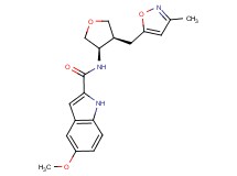 5-methoxy-N-{(3R*,4S*)-4-[(3-methylisoxazol-5-yl)methyl]tetrahydrofuran-3-yl}-1H-indole-2-carboxamide