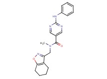 2-anilino-N-methyl-N-(4,5,6,7-tetrahydro-1,2-benzisoxazol-3-ylmethyl)-5-pyrimidinecarboxamide