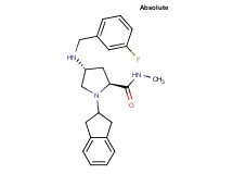 (4R)-1-(2,3-dihydro-1H-inden-2-yl)-4-[(3-fluorobenzyl)amino]-N-methyl-L-prolinamide