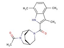 (1S*,5R*)-3-acetyl-6-[(3,4,7-trimethyl-1H-indol-2-yl)carbonyl]-3,6-diazabicyclo[3.2.2]nonane