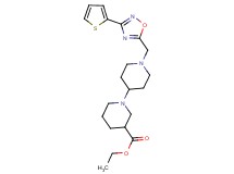 ethyl 1'-{[3-(2-thienyl)-1,2,4-oxadiazol-5-yl]methyl}-1,4'-bipiperidine-3-carboxylate