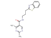 N-[3-(1,3-benzothiazol-2-yl)propyl]-2,4-dimethylpyrimidine-5-carboxamide
