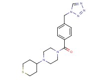 1-(tetrahydro-2H-thiopyran-4-yl)-4-[4-(1H-tetrazol-1-ylmethyl)benzoyl]piperazine