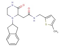 2-[1-(2,3-dihydro-1H-inden-2-yl)-3-oxo-2-piperazinyl]-N-[(5-methyl-2-thienyl)methyl]acetamide