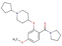 1-cyclopentyl-4-[5-methoxy-2-(1-pyrrolidinylcarbonyl)phenoxy]piperidine