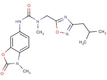N-[(3-isobutyl-1,2,4-oxadiazol-5-yl)methyl]-N-methyl-N'-(3-methyl-2-oxo-2,3-dihydro-1,3-benzoxazol-6-yl)urea