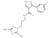 N-[3-(3,5-dimethyl-1H-1,2,4-triazol-1-yl)propyl]-3-(3-fluorophenyl)-1H-pyrazole-4-carboxamide