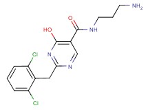 N-(3-aminopropyl)-2-(2,6-dichlorobenzyl)-4-hydroxy-5-pyrimidinecarboxamide dihydrochloride
