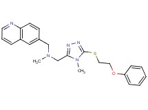 N-methyl-1-{4-methyl-5-[(2-phenoxyethyl)thio]-4H-1,2,4-triazol-3-yl}-N-(6-quinolinylmethyl)methanamine