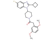 2-cyclobutyl-1-{1-[(2,5-dimethoxyphenyl)acetyl]-4-piperidinyl}-5-fluoro-1H-benzimidazole