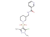 N-({1-[(5-chloro-1,3-dimethyl-1H-pyrazol-4-yl)sulfonyl]-3-piperidinyl}methyl)nicotinamide