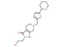 2-(2-hydroxyethyl)-6-{[5-(tetrahydro-2H-pyran-2-yl)-2-furyl]methyl}-1,2,4,5,6,7-hexahydro-3H-pyrazolo[3,4-c]pyridin-3-one