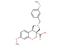 (3aR*,9bR*)-7-methoxy-2-[3-(methylthio)benzyl]-1,2,3,9b-tetrahydrochromeno[3,4-c]pyrrole-3a(4H)-carboxylic acid