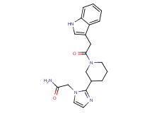 2-{2-[1-(1H-indol-3-ylacetyl)-3-piperidinyl]-1H-imidazol-1-yl}acetamide