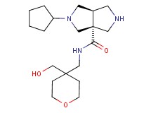 (3aR*,6aR*)-2-cyclopentyl-N-{[4-(hydroxymethyl)tetrahydro-2H-pyran-4-yl]methyl}hexahydropyrrolo[3,4-c]pyrrole-3a(1H)-carboxamide