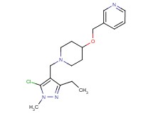 3-[({1-[(5-chloro-3-ethyl-1-methyl-1H-pyrazol-4-yl)methyl]piperidin-4-yl}oxy)methyl]pyridine