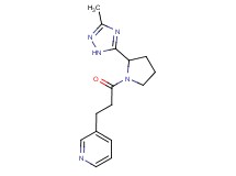 3-{3-[2-(3-methyl-1H-1,2,4-triazol-5-yl)pyrrolidin-1-yl]-3-oxopropyl}pyridine