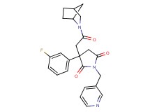 3-[2-(2-azabicyclo[2.2.1]hept-2-yl)-2-oxoethyl]-3-(3-fluorophenyl)-1-(3-pyridinylmethyl)-2,5-pyrrolidinedione