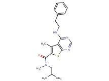 N-isobutyl-N,5-dimethyl-4-[(2-phenylethyl)amino]thieno[2,3-d]pyrimidine-6-carboxamide