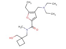 4-[(diethylamino)methyl]-5-ethyl-N-{[1-(hydroxymethyl)cyclobutyl]methyl}-N-methyl-2-furamide