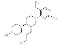 3-[(3R*,4S*)-1-(5-ethyl-2-methylpyrimidin-4-yl)-4-(4-methylpiperazin-1-yl)piperidin-3-yl]propan-1-ol