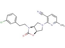 2-{(3aS*,6aR*)-3-[2-(3-chlorophenyl)ethyl]-2-oxohexahydro-5H-pyrrolo[3,4-d][1,3]oxazol-5-yl}-6-methylnicotinonitrile