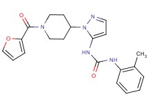 N-{1-[1-(2-furoyl)-4-piperidinyl]-1H-pyrazol-5-yl}-N'-(2-methylphenyl)urea