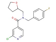 2-chloro-N-(4-fluorobenzyl)-N-(tetrahydrofuran-2-ylmethyl)isonicotinamide