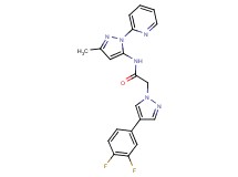 2-[4-(3,4-difluorophenyl)-1H-pyrazol-1-yl]-N-(3-methyl-1-pyridin-2-yl-1H-pyrazol-5-yl)acetamide