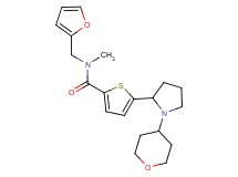 N-(2-furylmethyl)-N-methyl-5-[1-(tetrahydro-2H-pyran-4-yl)-2-pyrrolidinyl]-2-thiophenecarboxamide