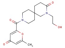 2-(2-hydroxyethyl)-9-[(6-methyl-4-oxo-4H-pyran-2-yl)carbonyl]-2,9-diazaspiro[5.5]undecan-3-one