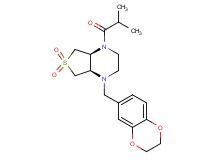 (4aS*,7aR*)-1-(2,3-dihydro-1,4-benzodioxin-6-ylmethyl)-4-isobutyryloctahydrothieno[3,4-b]pyrazine 6,6-dioxide