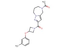5-acetyl-2-{[3-(3-methylphenoxy)azetidin-1-yl]carbonyl}-5,6,7,8-tetrahydro-4H-pyrazolo[1,5-a][1,4]diazepine