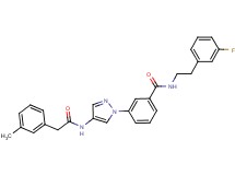 N-[2-(3-fluorophenyl)ethyl]-3-(4-{[(3-methylphenyl)acetyl]amino}-1H-pyrazol-1-yl)benzamide