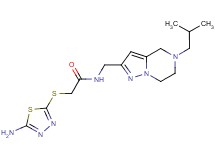 2-[(5-amino-1,3,4-thiadiazol-2-yl)thio]-N-[(5-isobutyl-4,5,6,7-tetrahydropyrazolo[1,5-a]pyrazin-2-yl)methyl]acetamide