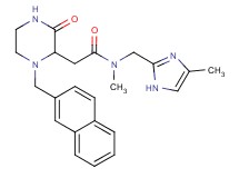 N-methyl-N-[(4-methyl-1H-imidazol-2-yl)methyl]-2-[1-(2-naphthylmethyl)-3-oxo-2-piperazinyl]acetamide