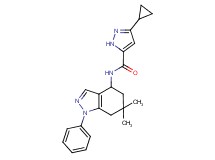 3-cyclopropyl-N-(6,6-dimethyl-1-phenyl-4,5,6,7-tetrahydro-1H-indazol-4-yl)-1H-pyrazole-5-carboxamide