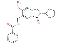 N-[(6-cyclopentyl-2-methoxy-5-oxo-6,7-dihydro-5H-pyrrolo[3,4-b]pyridin-3-yl)methyl]pyridazine-3-carboxamide